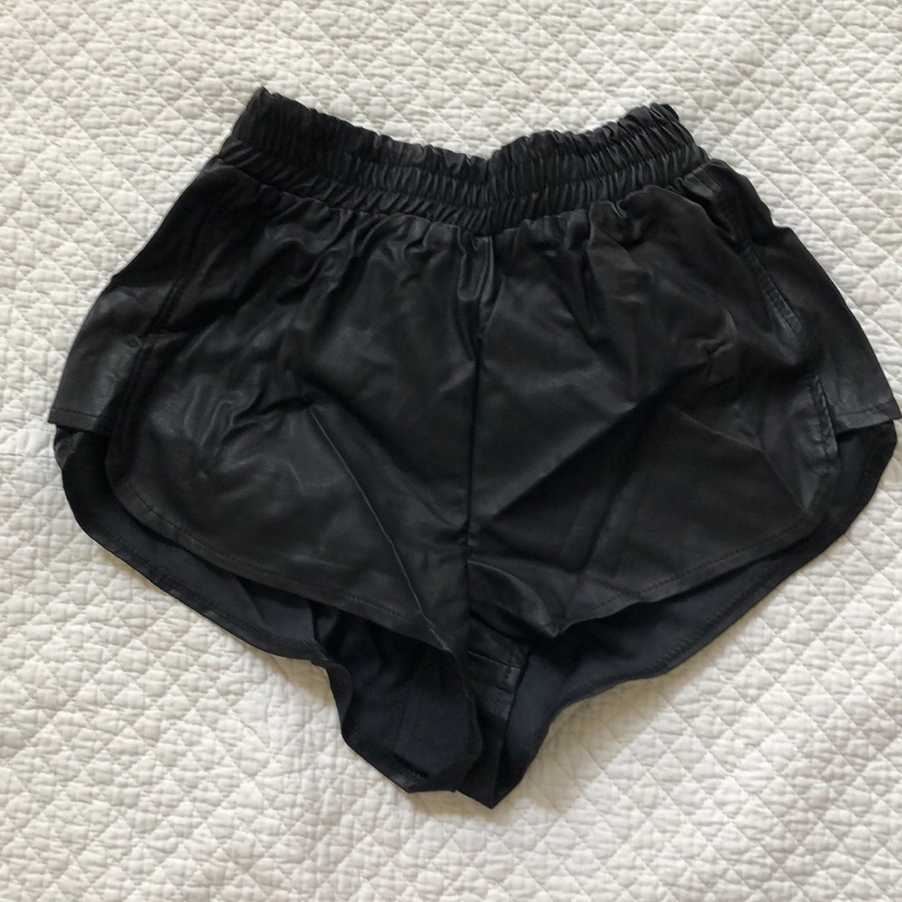 Faux Leather Shorts